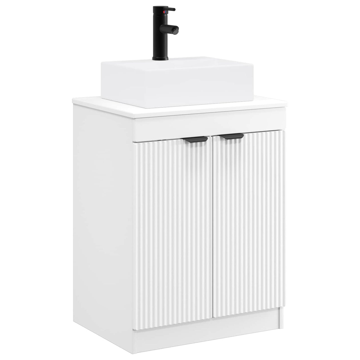 Bathroom Furniture Set White Engineered Wood
