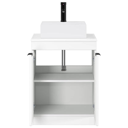 Bathroom Furniture Set White Engineered Wood