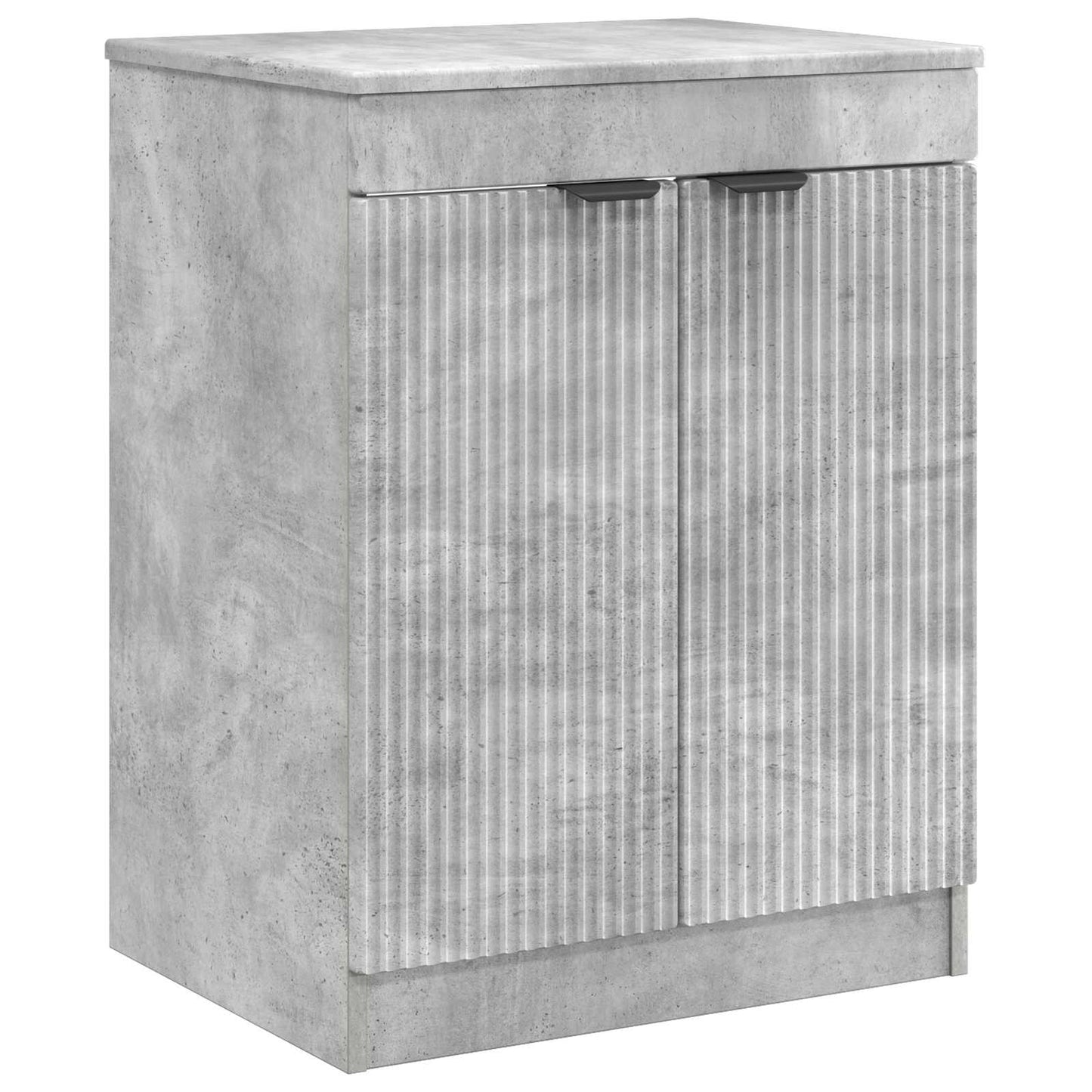 Bathroom Furniture Set Concrete Grey Engineered Wood