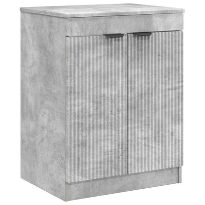 Bathroom Furniture Set Concrete Grey Engineered Wood