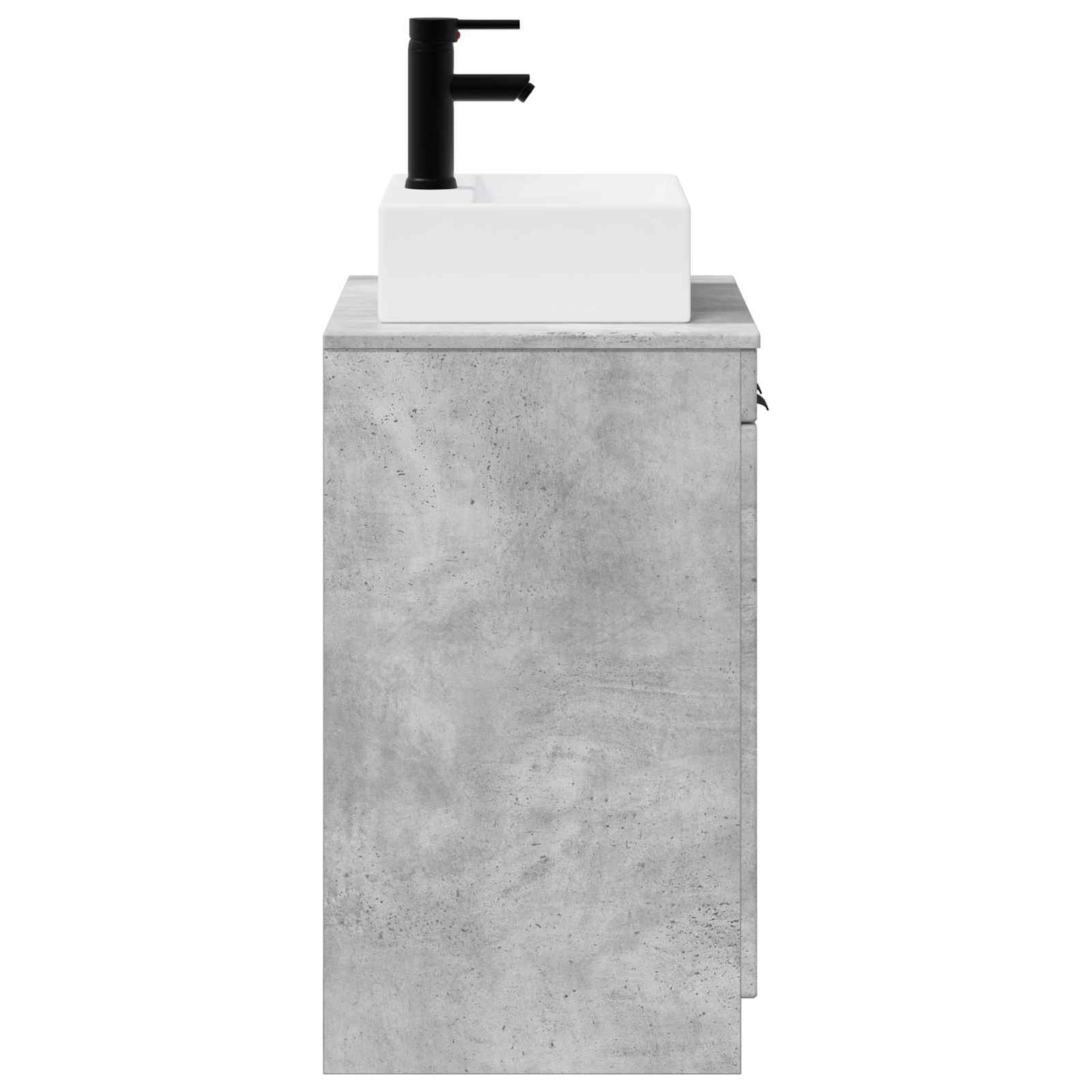 Bathroom Furniture Set Concrete Grey Engineered Wood