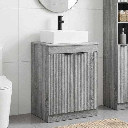 Bathroom Furniture Set Grey Sonoma Engineered Wood