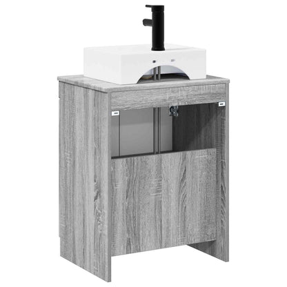 Bathroom Furniture Set Grey Sonoma Engineered Wood