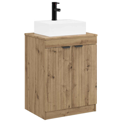 Bathroom Furniture Set Artisan Oak Engineered Wood
