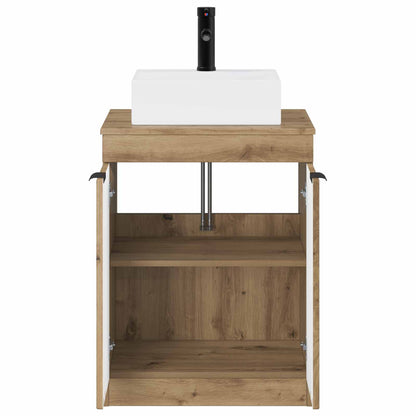 Bathroom Furniture Set Artisan Oak Engineered Wood