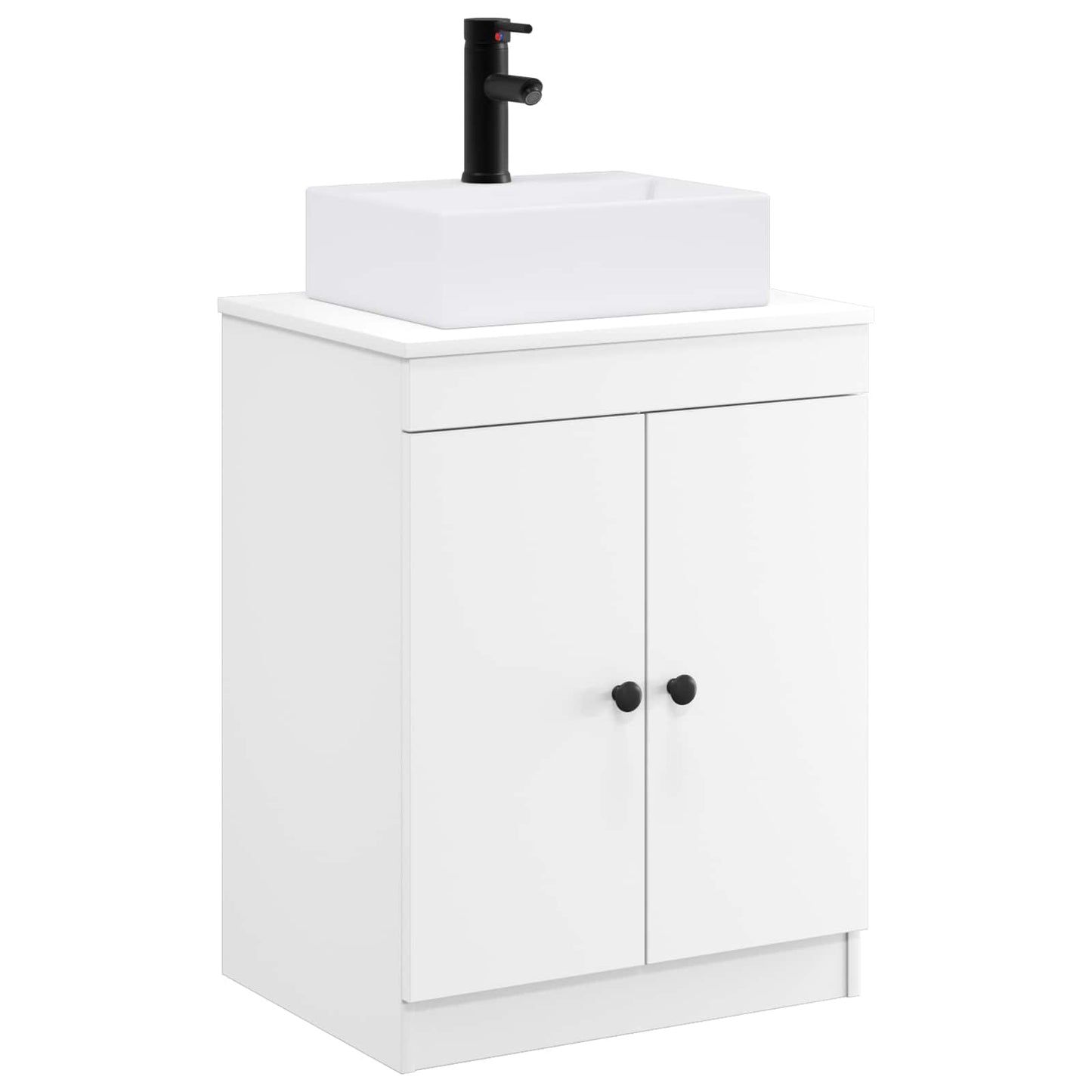Bathroom Furniture Set White Engineered Wood