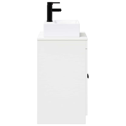 Bathroom Furniture Set White Engineered Wood