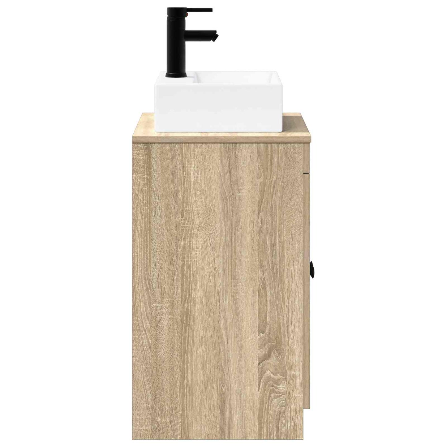 Bathroom Furniture Set Sonoma Oak Engineered Wood