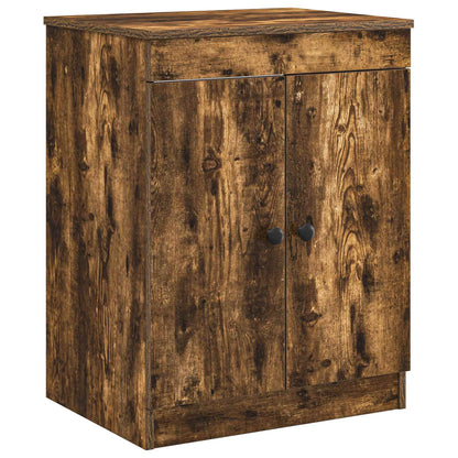 Bathroom Furniture Set Smoked Oak Engineered Wood