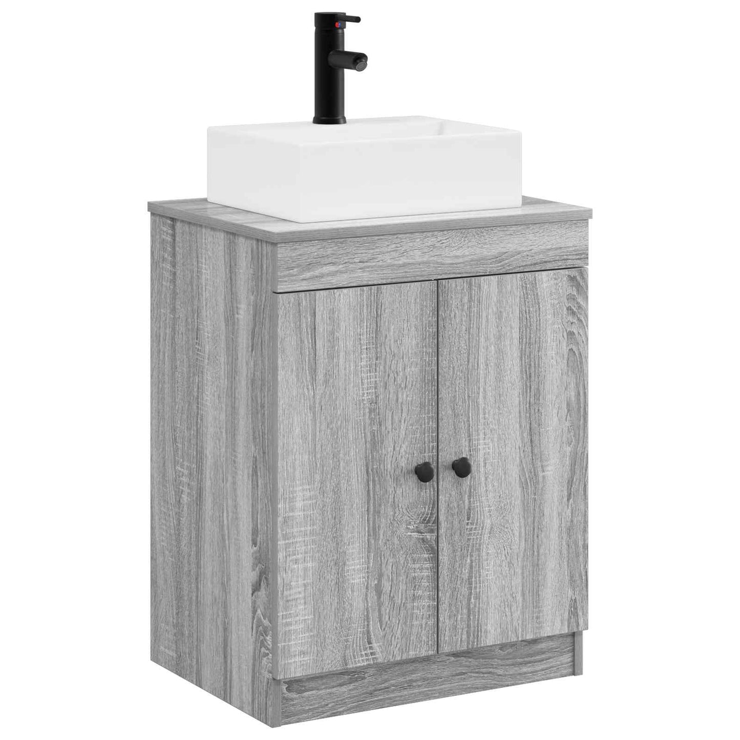 Bathroom Furniture Set Grey Sonoma Engineered Wood
