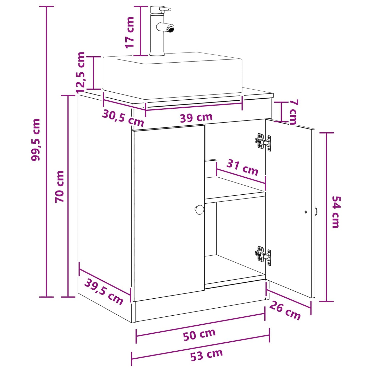 Bathroom Furniture Set Old Wood Engineered Wood