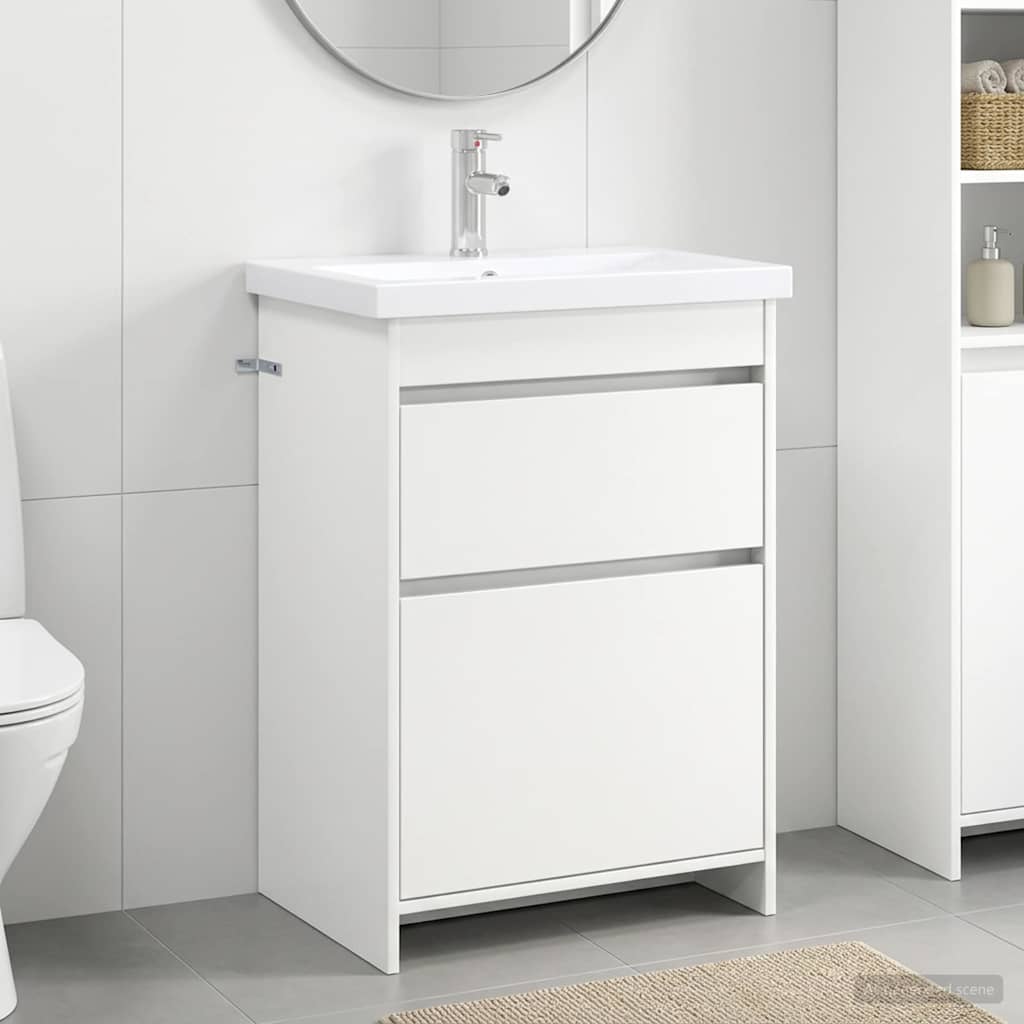 Bathroom Furniture Set White 61 x 40 x 84.5 cm Engineered Wood