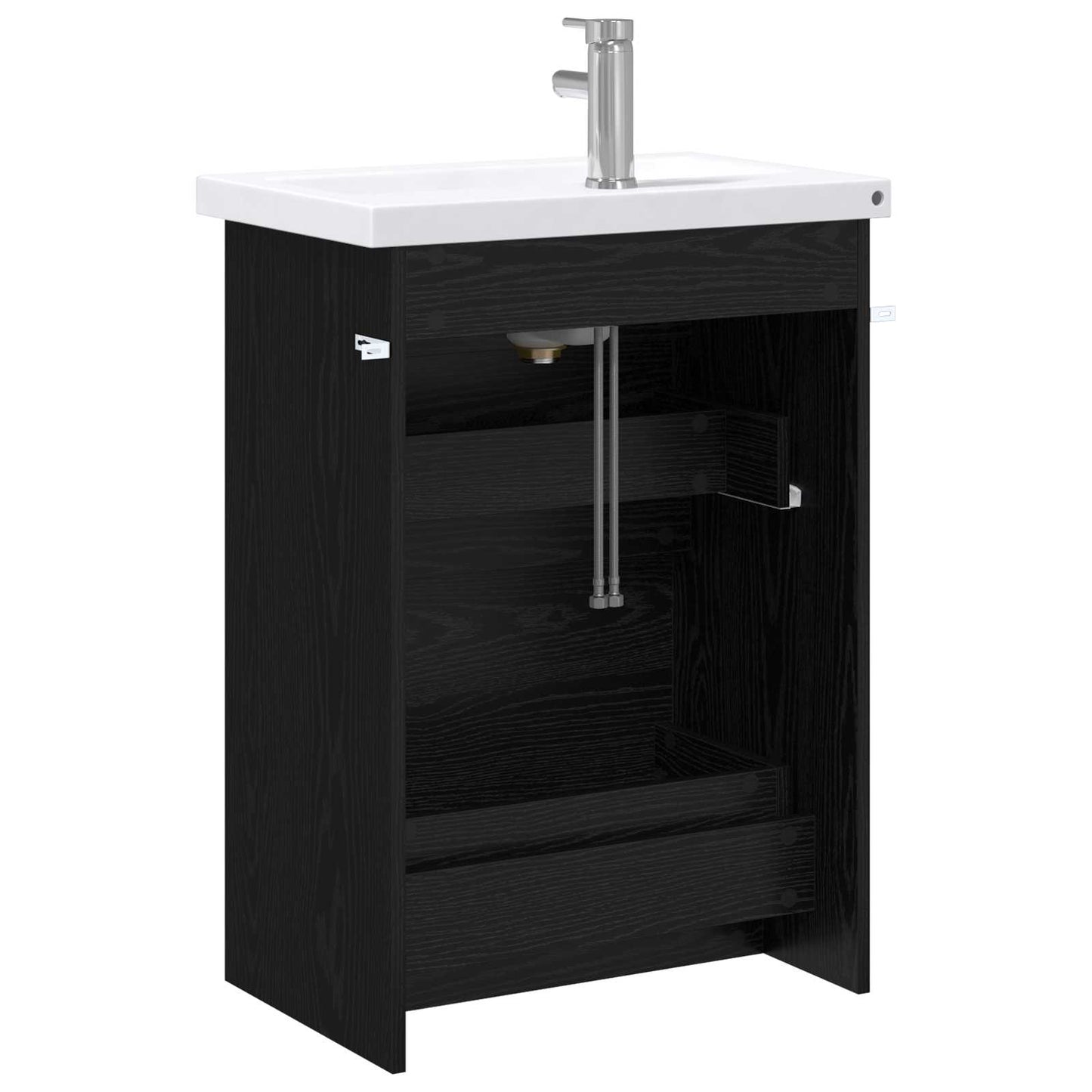 Bathroom Furniture Set Black Oak 61 x 40 x 84.5 cm