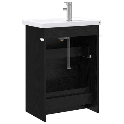 Bathroom Furniture Set Black Oak 61 x 40 x 84.5 cm