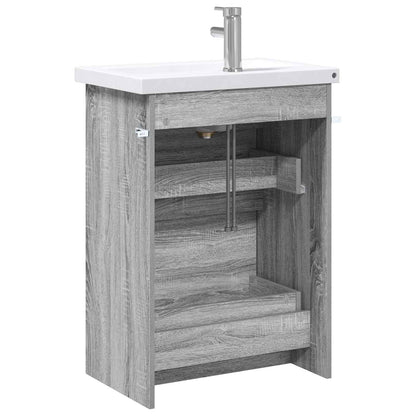 Bathroom Furniture Set Grey Sonoma 61 x 40 x 84.5 cm