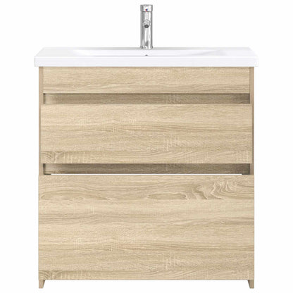 Bathroom Furniture Set Sonoma Oak 81 x 40 x 84.5 cm