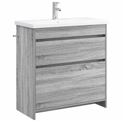 Bathroom Furniture Set Grey Sonoma 81 x 40 x 84.5 cm