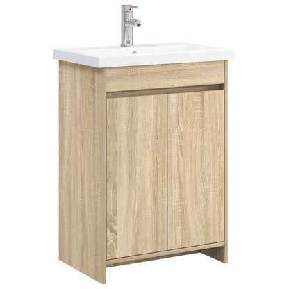 Bathroom Furniture Set Sonoma Oak 61 x 40 x 84.5 cm