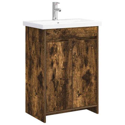 Bathroom Furniture Set Smoked Oak 61 x 40 x 84.5 cm