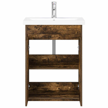 Bathroom Furniture Set Smoked Oak 61 x 40 x 84.5 cm