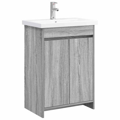 Bathroom Furniture Set Grey Sonoma 61 x 40 x 84.5 cm