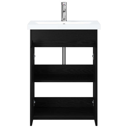 Bathroom Furniture Set Black Oak 81 x 40 x 84.5 cm