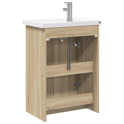 Bathroom Furniture Set Sonoma Oak 81 x 40 x 84.5 cm