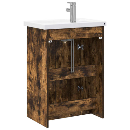 Bathroom Furniture Set Smoked Oak 81 x 40 x 84.5 cm