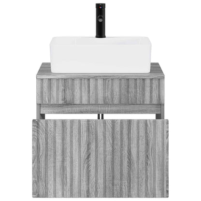 Bathroom Furniture Set Grey Sonoma Engineered Wood