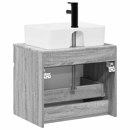Bathroom Furniture Set Grey Sonoma Engineered Wood
