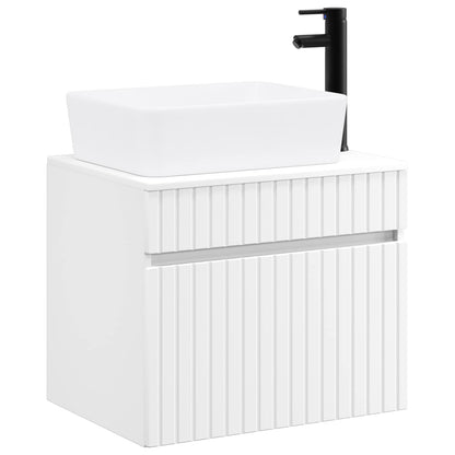 Bathroom Furniture Set White Engineered Wood