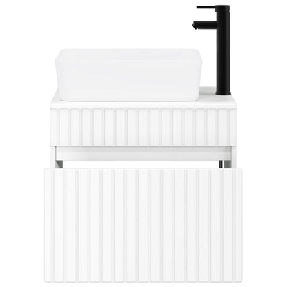 Bathroom Furniture Set White Engineered Wood