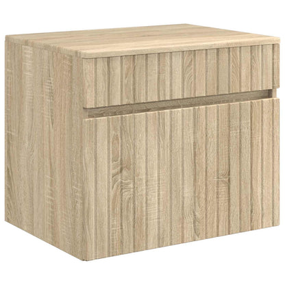 Bathroom Furniture Set Sonoma Oak Engineered Wood