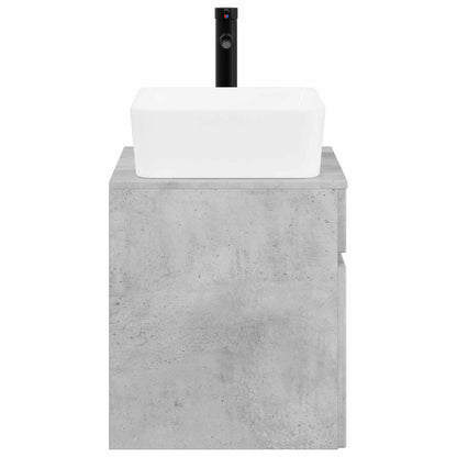 Bathroom Furniture Set Concrete Grey Engineered Wood