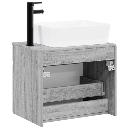Bathroom Furniture Set Grey Sonoma Engineered Wood