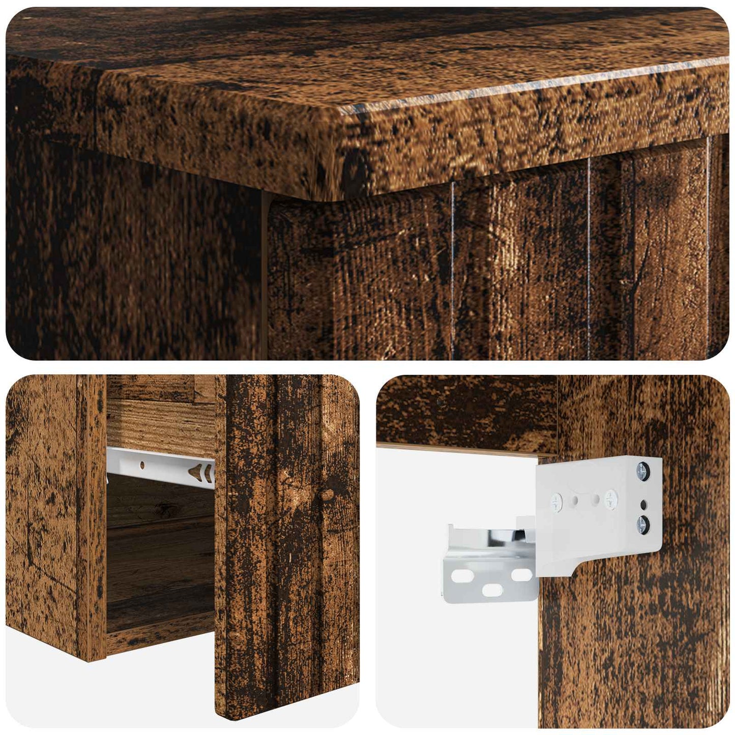 Bathroom Furniture Set Old Wood Engineered Wood