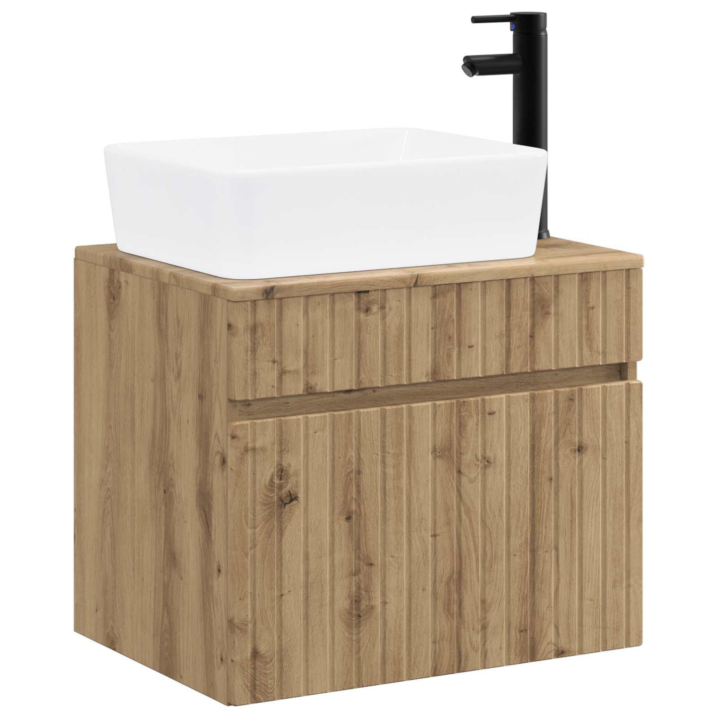 Bathroom Furniture Set Artisan Oak Engineered Wood