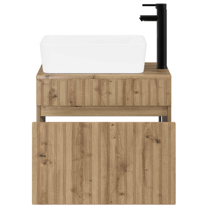 Bathroom Furniture Set Artisan Oak Engineered Wood