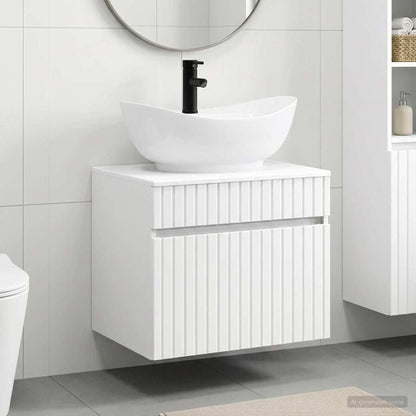 Bathroom Furniture Set White Engineered Wood