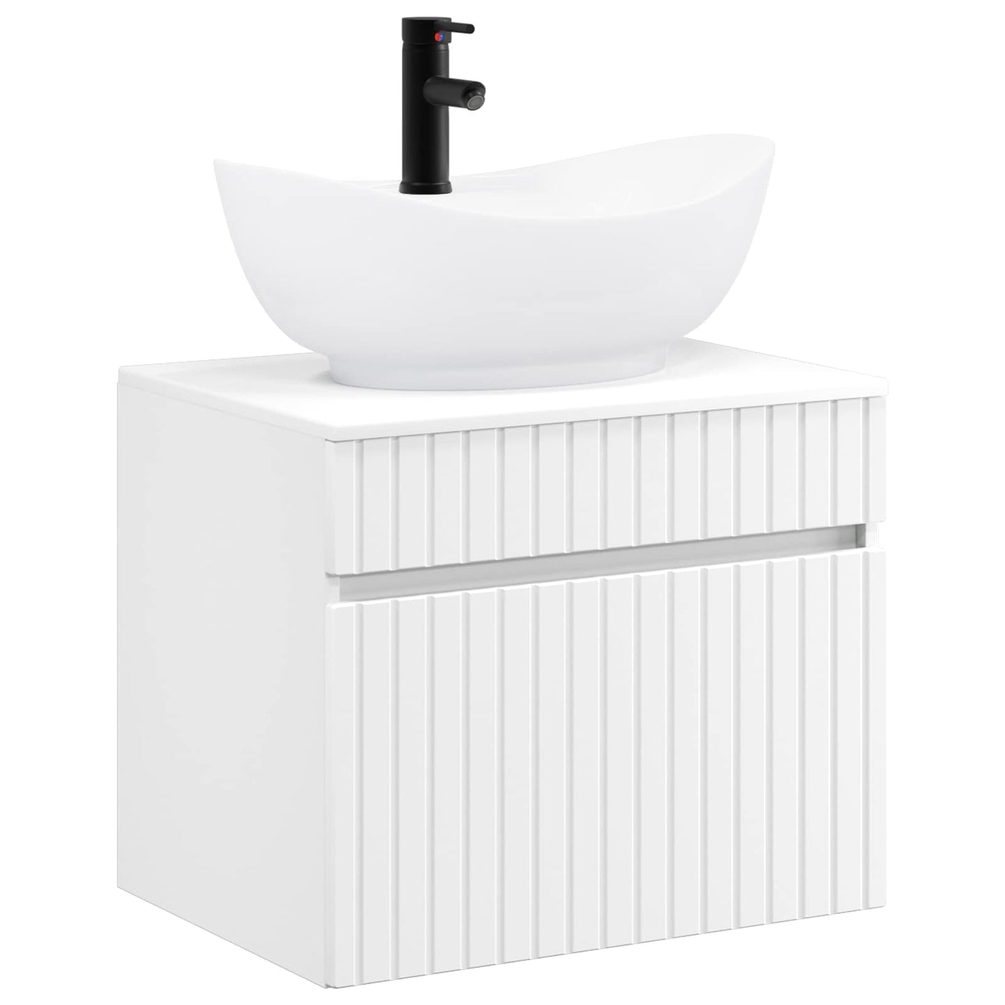 Bathroom Furniture Set White Engineered Wood
