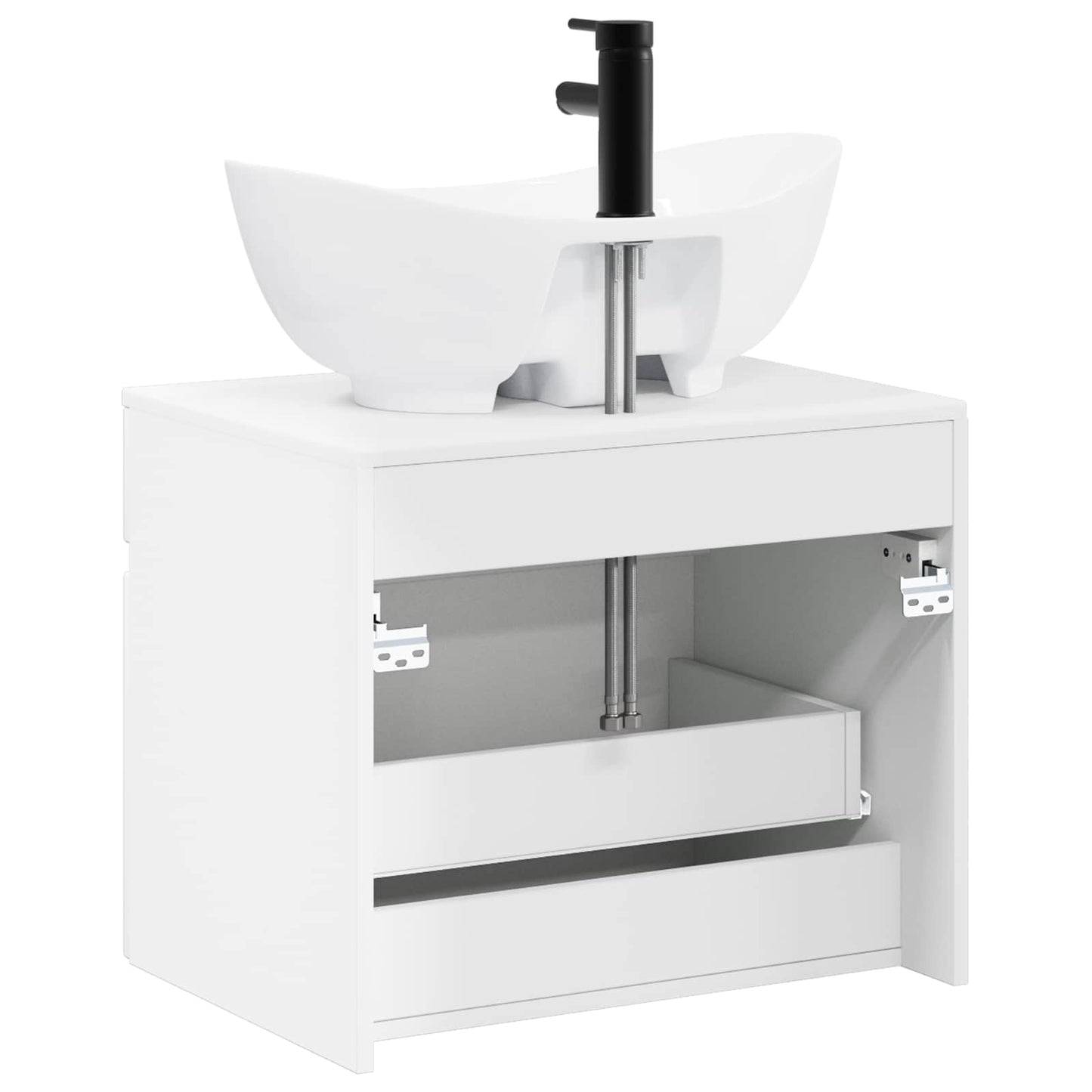 Bathroom Furniture Set White Engineered Wood