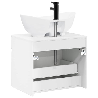 Bathroom Furniture Set White Engineered Wood