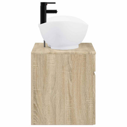 Bathroom Furniture Set Sonoma Oak Engineered Wood