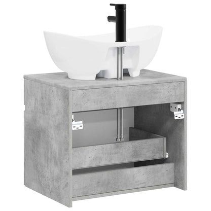 Bathroom Furniture Set Concrete Grey Engineered Wood