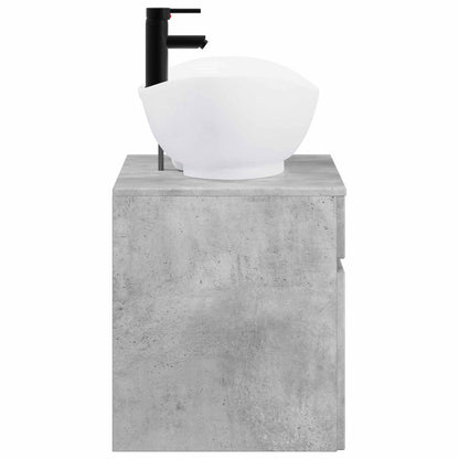 Bathroom Furniture Set Concrete Grey Engineered Wood