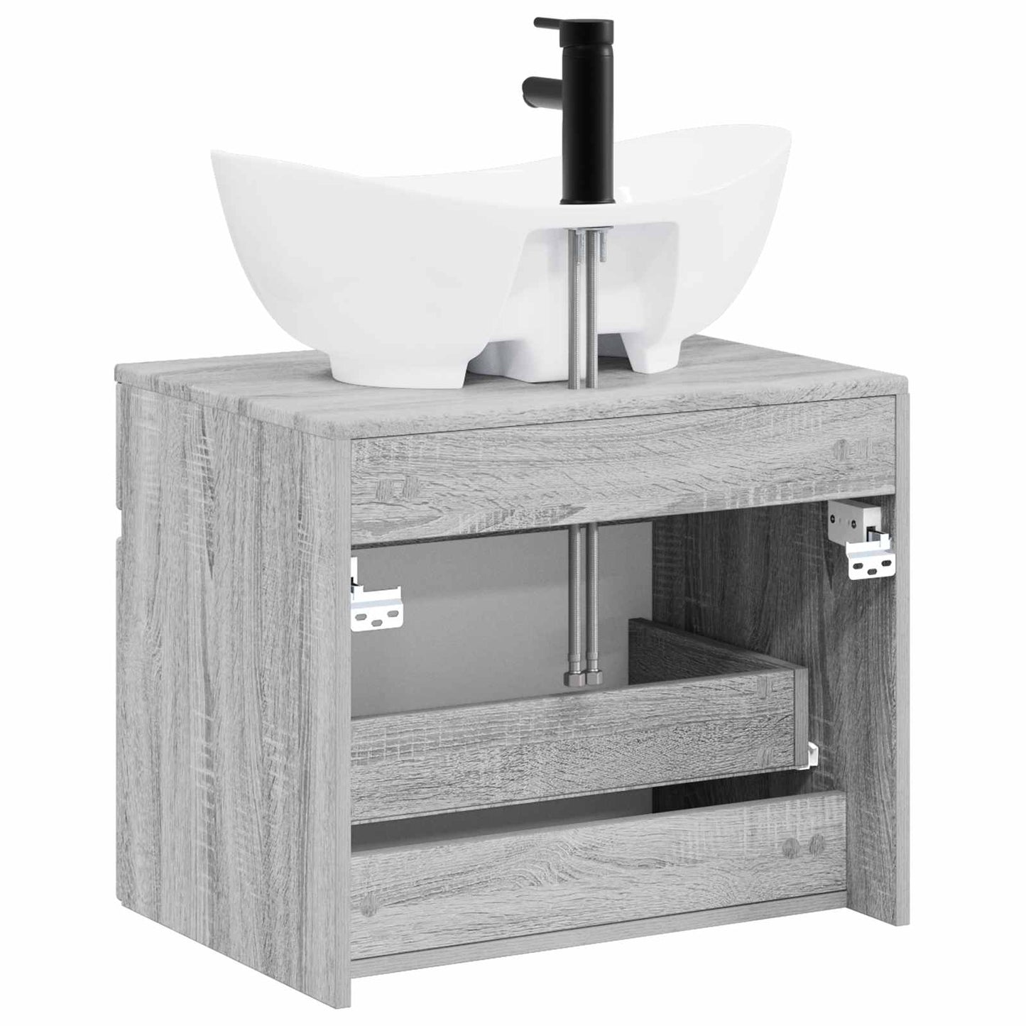 Bathroom Furniture Set Grey Sonoma Engineered Wood