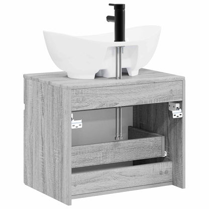 Bathroom Furniture Set Grey Sonoma Engineered Wood