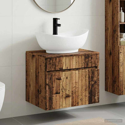 Bathroom Furniture Set Old Wood Engineered Wood