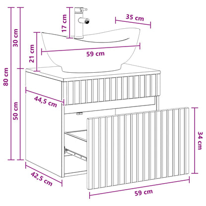 Bathroom Furniture Set Old Wood Engineered Wood