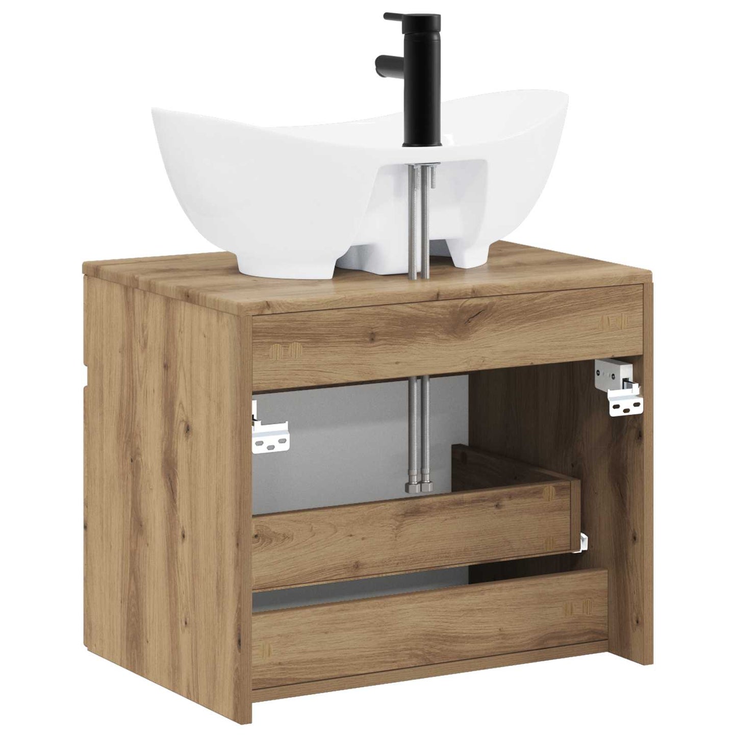 Bathroom Furniture Set Artisan Oak Engineered Wood